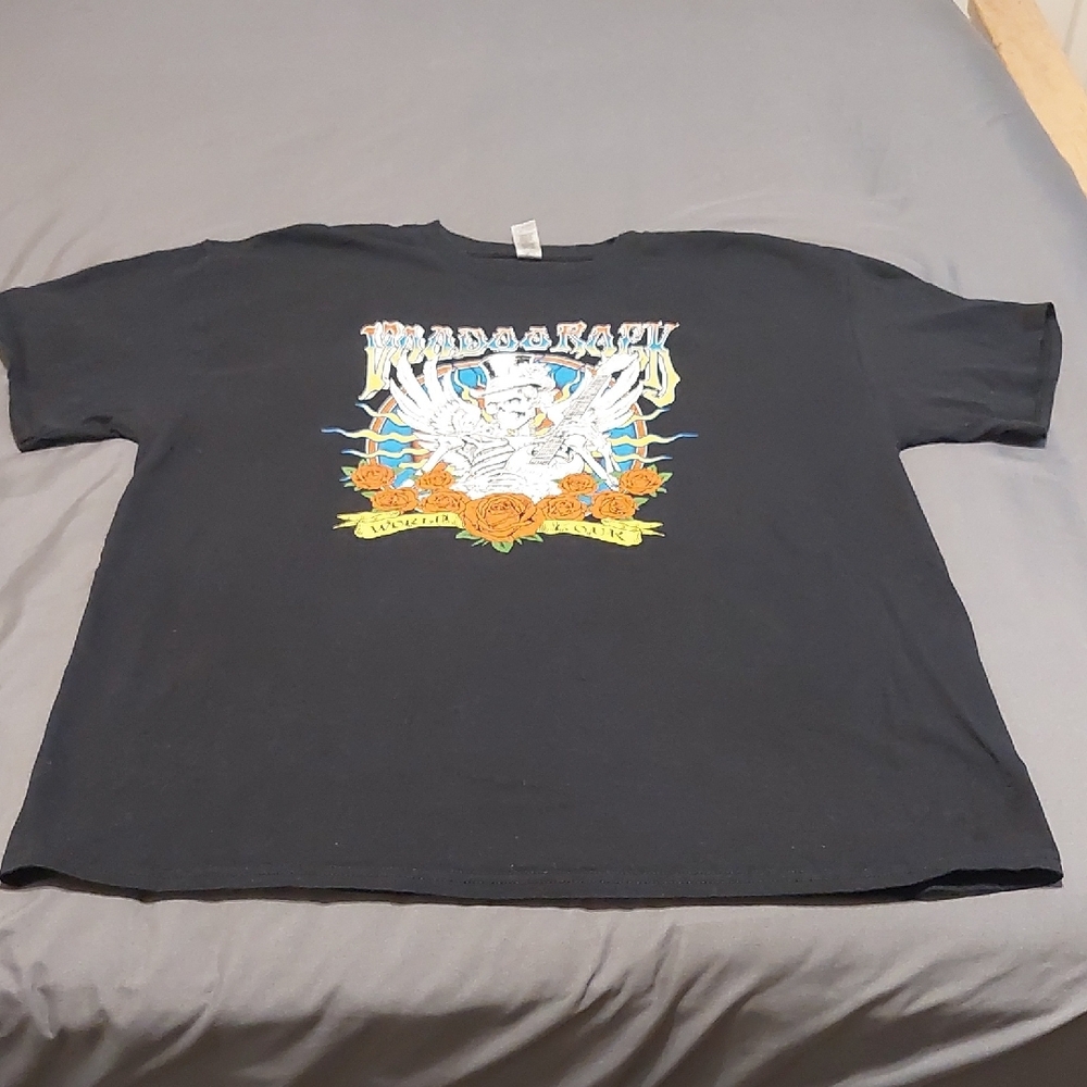 Black Graphic T-Shirt with Colorful Design